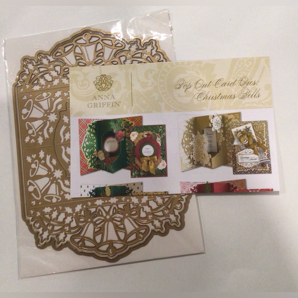Anna Griffin Pop Out Card CHRISTMAS BELLS Holiday Die Set AG1208 Never Used!